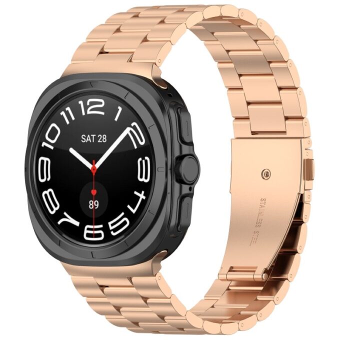 s.m14.rg Front Rose Gold StrapsCo Classic Everyday Bracelet for Samsung Galaxy Watch Ultra