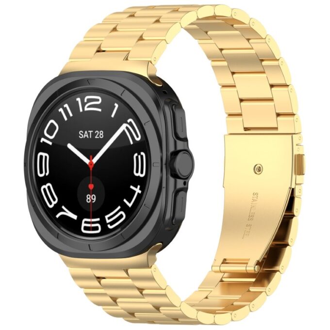 s.m14.yg Front Yellow Gold StrapsCo Classic Everyday Bracelet for Samsung Galaxy Watch Ultra