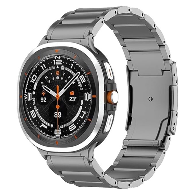 s.m15.gb Front Gunmetal StrapsCo Titanium Bracelet Watch Band Strap for Samsung Galaxy Watch Ultra