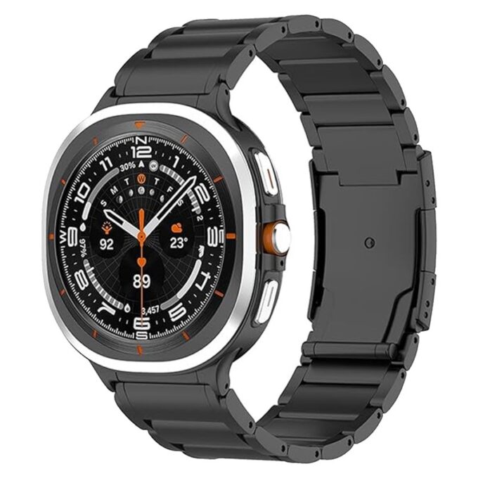 s.m15.mb Front Black StrapsCo Titanium Bracelet Watch Band Strap for Samsung Galaxy Watch Ultra