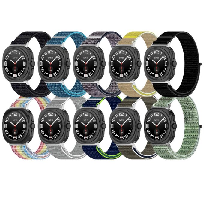 s.ny12 all color StrapsCo Nylon Comfort Watch Band Strap for Samsung Galaxy Watch Ultra