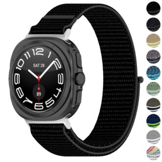 s.ny12 gallery StrapsCo Nylon Comfort Watch Band Strap for Samsung Galaxy Watch Ultra