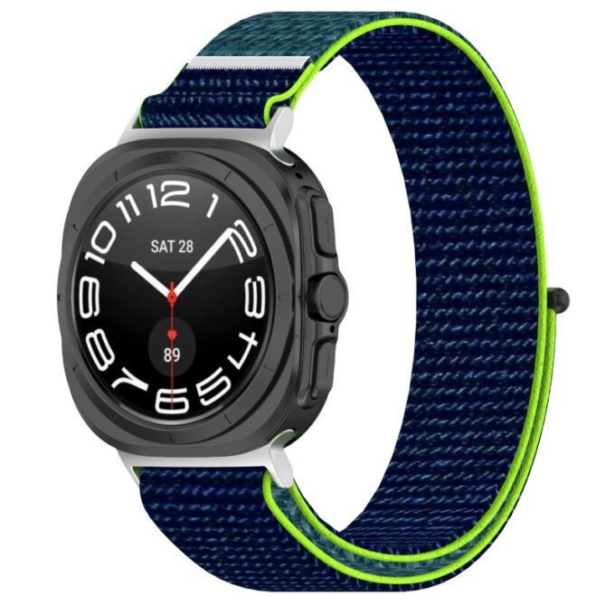 s.ny12.11 Front Lime Green StrapsCo Nylon Comfort Watch Band Strap for Samsung Galaxy Watch Ultra