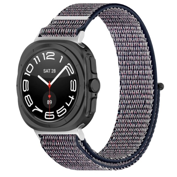 s.ny12.5a Front Midnight Blue StrapsCo Nylon Comfort Watch Band Strap for Samsung Galaxy Watch Ultra