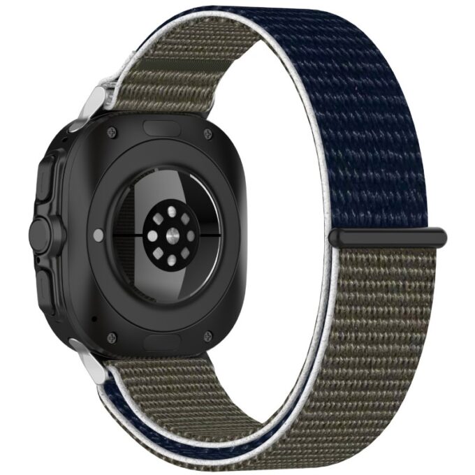 s.ny12.7.5 Back Grey Blue StrapsCo Nylon Comfort Watch Band Strap for Samsung Galaxy Watch Ultra