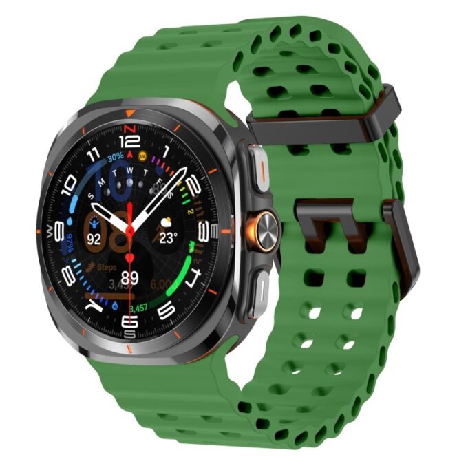 s.r38.11a Front Green StrapsCo Motion Watch Band Strap for Samsung Galaxy Watch Ultra