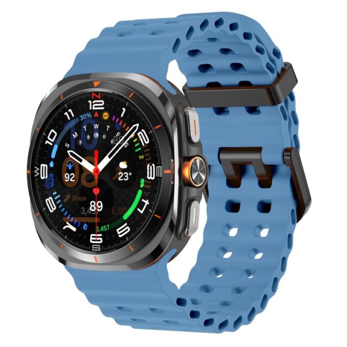 s.r38.5b Front Blue StrapsCo Motion Watch Band Strap for Samsung Galaxy Watch Ultra