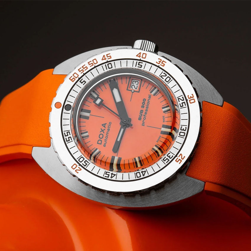 top orange dial watches doxa sub 300