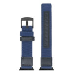 Up Blue StrapsCo Rugged Canvas Watch Band Strap with Black Adapter