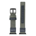 Up Green StrapsCo Rugged Canvas Watch Band Strap with Black Adapter