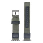 Up Green StrapsCo Rugged Canvas Watch Band Strap with Brush Silver Adapter