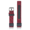 Up Red StrapsCo Rugged Canvas Watch Band Strap with Brush Silver Adapter