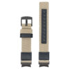 Up Tan StrapsCo Rugged Canvas Watch Band Strap with Black Adapter