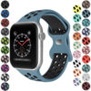 a.r24 Blue and Black Gallery StrapsCo Rubber ColorBlock Active Watch Band Strap For Apple Watch