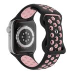 a.r24.1.13 Back Black & Pink StrapsCo Rubber ColorBlock Active Watch Band Strap For Apple Watch