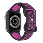 a.r24.1.18 Back Black & Purple StrapsCo Rubber ColorBlock Active Watch Band Strap For Apple Watch