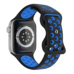 a.r24.1.5 Back Black & Blue StrapsCo Rubber ColorBlock Active Watch Band Strap For Apple Watch