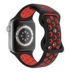 a.r24.1.6 Back Black & Red StrapsCo Rubber ColorBlock Active Watch Band Strap For Apple Watch