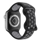 a.r24.1.7 Back Black & Grey StrapsCo Rubber ColorBlock Active Watch Band Strap For Apple Watch