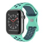 a.r24.11.5 Front Teal & Blue StrapsCo Rubber ColorBlock Active Watch Band Strap For Apple Watch