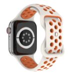 a.r24.22.12 Back White & Orange StrapsCo Rubber ColorBlock Active Watch Band Strap For Apple Watch