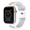 a.r24.22.abc Front White & Rainbow StrapsCo Rubber ColorBlock Active Watch Band Strap For Apple Watch