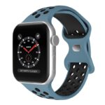 a.r24.5.1 Front Blue & Black StrapsCo Rubber ColorBlock Active Watch Band Strap For Apple Watch