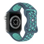 a.r24.5.11 Back Blue & Teal StrapsCo Rubber ColorBlock Active Watch Band Strap For Apple Watch