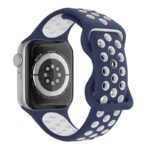 a.r24.5.22 Back Blue & White StrapsCo Rubber ColorBlock Active Watch Band Strap For Apple Watch