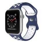 a.r24.5.22 Front Blue & White StrapsCo Rubber ColorBlock Active Watch Band Strap For Apple Watch