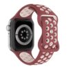 a.r24.6.3 Back Red & Beige StrapsCo Rubber ColorBlock Active Watch Band Strap For Apple Watch