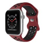 a.r24.8.1 Front Wine Red StrapsCo Rubber ColorBlock Active Watch Band Strap For Apple Watch