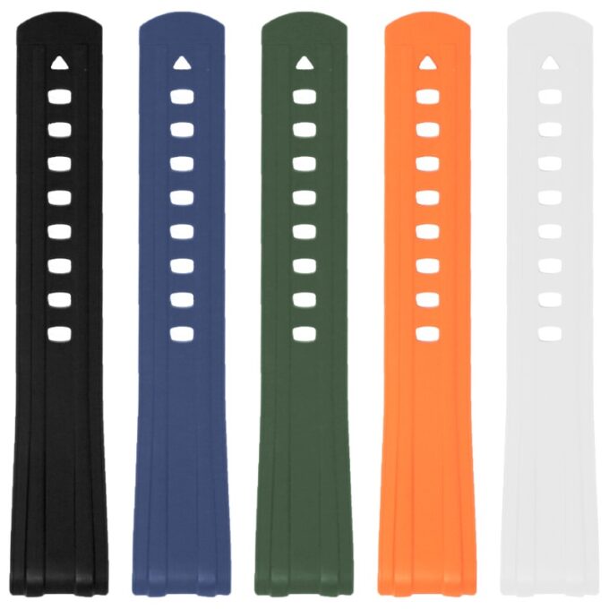 fk24 All Color DASSARI Fitted FKM Rubber Watch Band Strap For Omega Seamaster 20mm