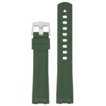 fk24.11 Up Green DASSARI Fitted FKM Rubber Watch Band Strap For Omega Seamaster 20mm