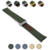 kd8 Gallery Dassari Sailcloth Explorer Watch Band Strap with Deployant Clasp 19mm 20mm 21mm 22mm