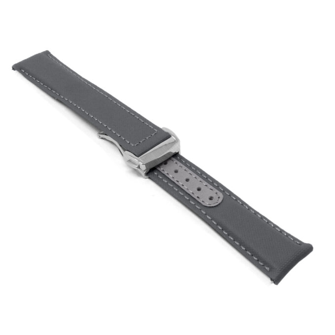 kd8.7.7.bs Angle Grey Dassari Sailcloth Explorer Watch Band Strap with Deployant Clasp 19mm 20mm 21mm 22mm new