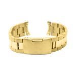 m.sk11.yg Round Yellow Gold StrapsCo Oyster Bracelet Watch Band Strap with Hollow Links For Seiko SNXS 19mm