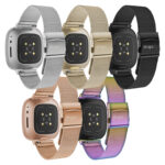 m111 All Color StrapsCo Pro Mesh Stainless Steel Watch Band Strap for Fitbit Sense & Versa 3