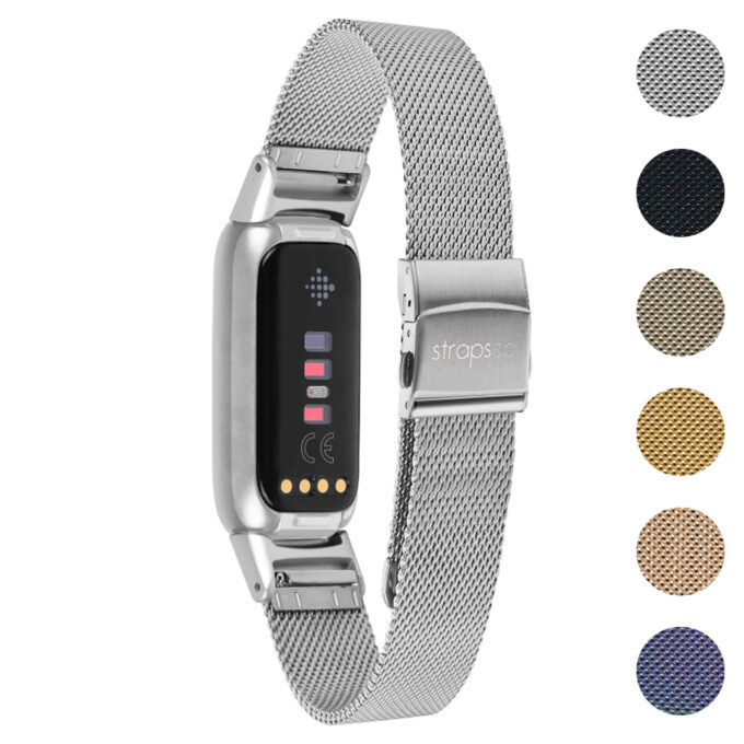 m111 Gallery StrapsCo Pro Mesh Stainless Steel Watch Band Strap for Fitbit Luxe