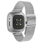 m111 Silver StrapsCo Pro Mesh Stainless Steel Watch Band Strap for Fitbit Sense & Versa 3