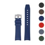 fk28 Gallery Blue DASSARI Fitted FKM Watch Band Strap for Tudor Black Bay 58