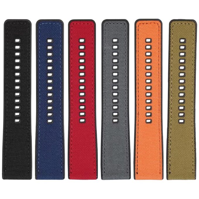 pu19 All Color StrapsCo Balistic Nylon Hybrid Watch Band Strap 20mm 22mm 24mm