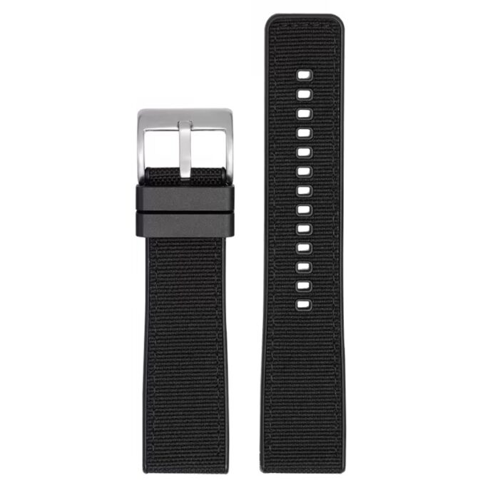 pu19.1 Up Black StrapsCo Balistic Nylon Hybrid Watch Band Strap 20mm 22mm 24mm