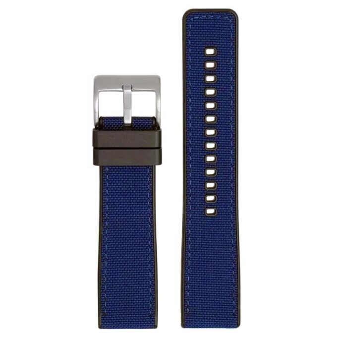 pu19.5 Up Blue StrapsCo Balistic Nylon Hybrid Watch Band Strap 20mm 22mm 24mm