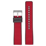 pu19.6 Up Red StrapsCo Balistic Nylon Hybrid Watch Band Strap 20mm 22mm 24mm