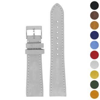 st34.7 Gallery Grey StrapsCo Classic Suede Leather Watch Band Strap Mens Quick Release 16mm 18mm 19mm 20mm 21mm 22mm 24mm