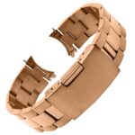 m.rx7.rg Main Rose Gold StrapsCo Oyster Bracelet Watch Band Strap With Hollow Ends for Rolex hamilton khaki seiko alpinist omega speedmaster 20mm