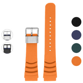 r.sk5 Gallery Orange StrapsCo Wave Rugged Rubber Watch Band Strap 22mm Seiko Diver