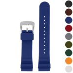 r.sk7 Gallery Blue StrapsCo Wave Pebbled Rubber Watch Band Strap 22mm Seiko Diver