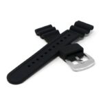 r.sk7.1 Cross Black StrapsCo Wave Pebbled Rubber Watch Band Strap 22mm Seiko Diver